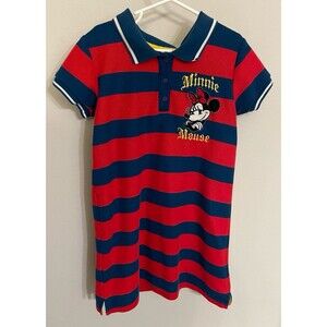 Disney Parks Minnie Mouse Girl Shirt Dress, Size Youth 7-8